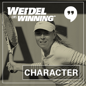 Maria Sharapova has winning character.