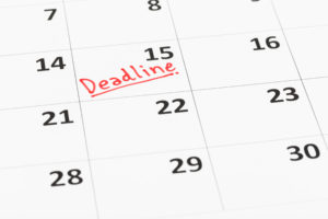 Write down deadlines on calendars to better focus your goals 