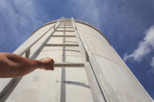 Climbing a water tower exemplifies how you need to motivate yourself to success