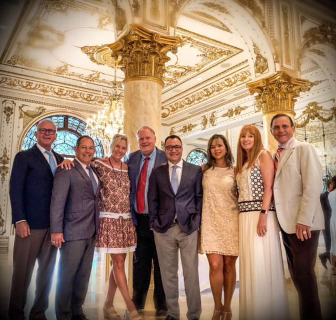 Larry Weidel with others at Mar a Lago.