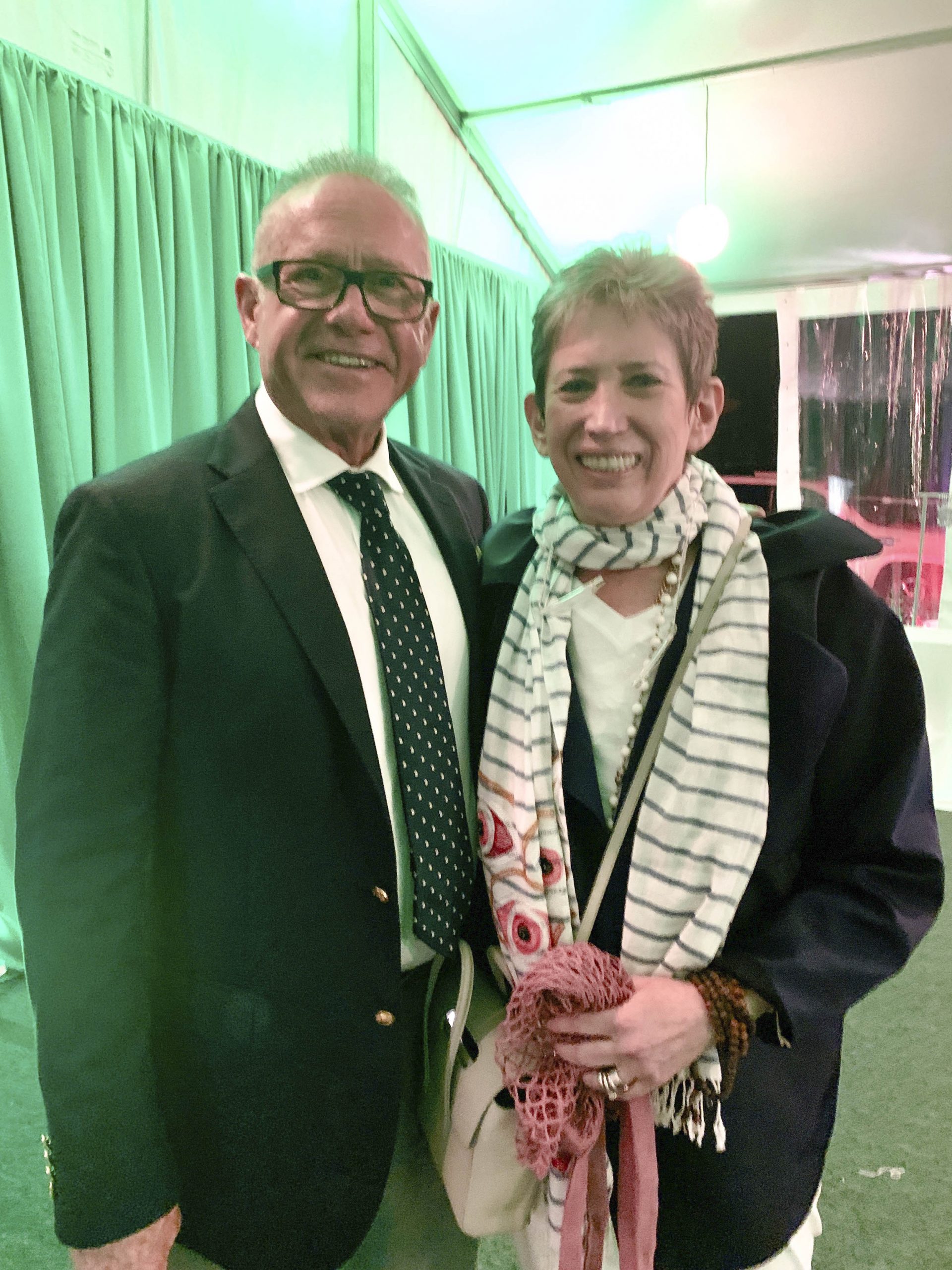 Larry with art patron, collector, curator, and philanthropist, Beth Rudin DeWoody