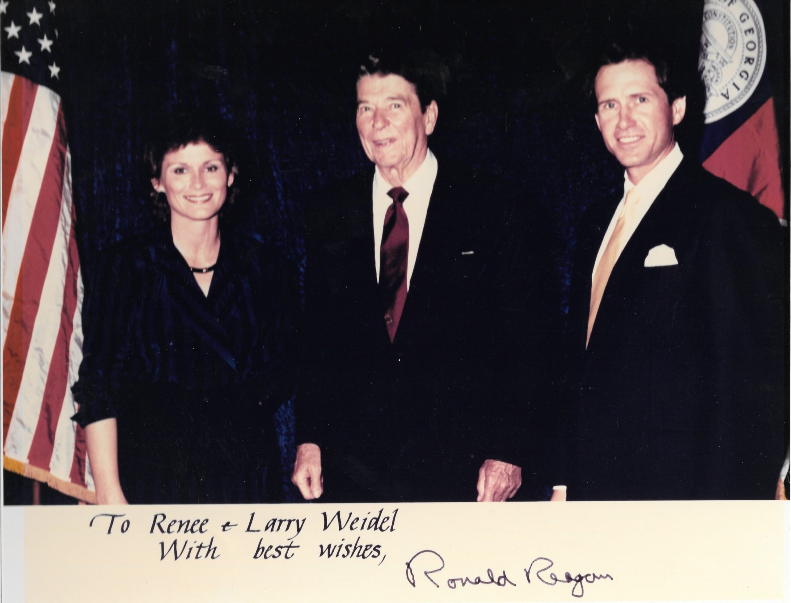 Larry Weidel with president Ronal Regan.